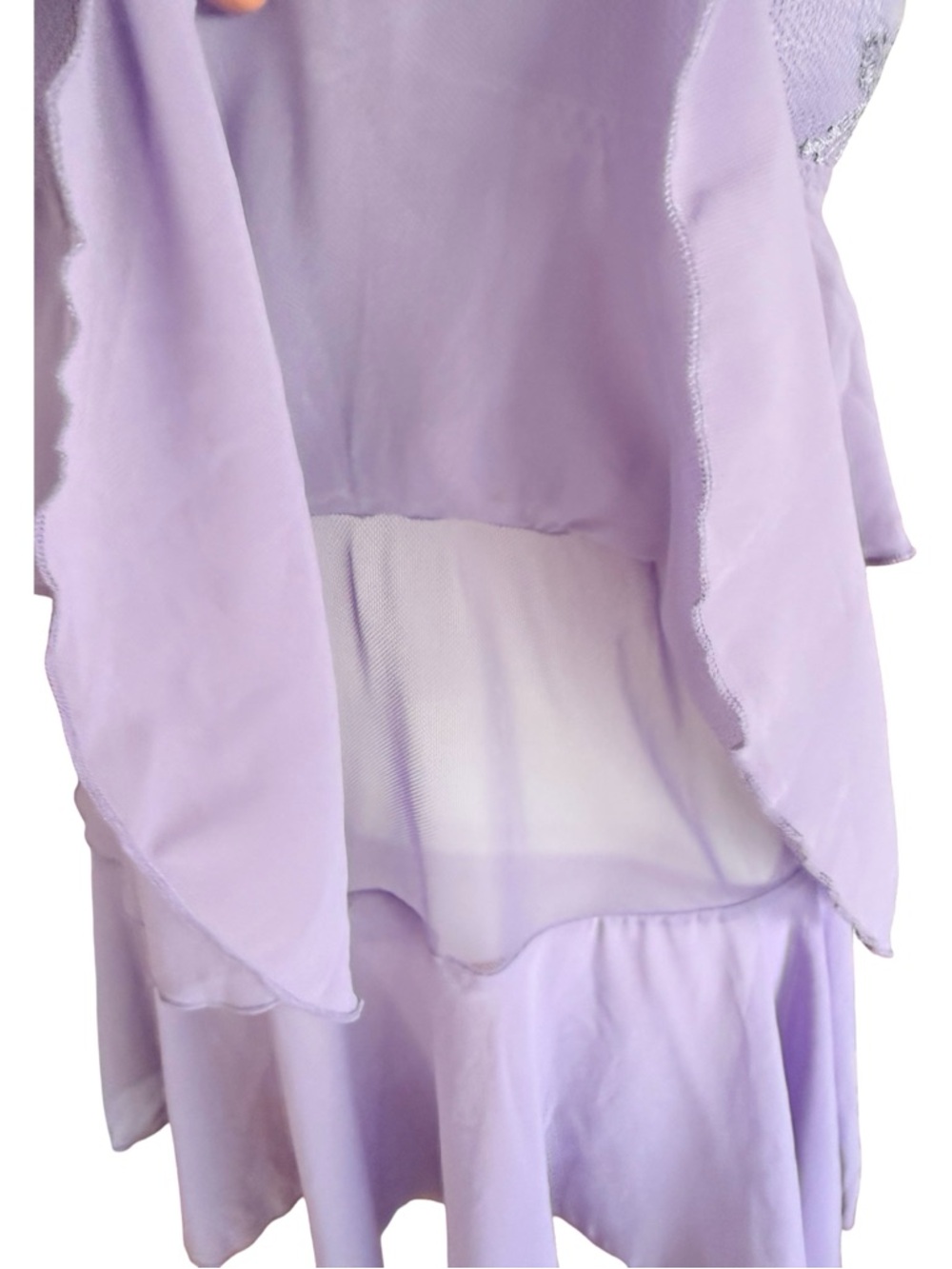 Vintage Delicates Lavender Lace Babydoll Matching Thong Set XL Y2K Coquette - Picture 4 of 8